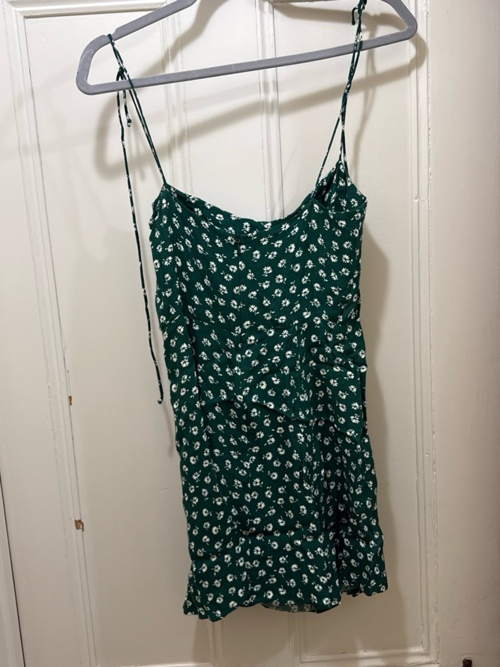 Reformation Emerald Green Floral Slip Mini Dress